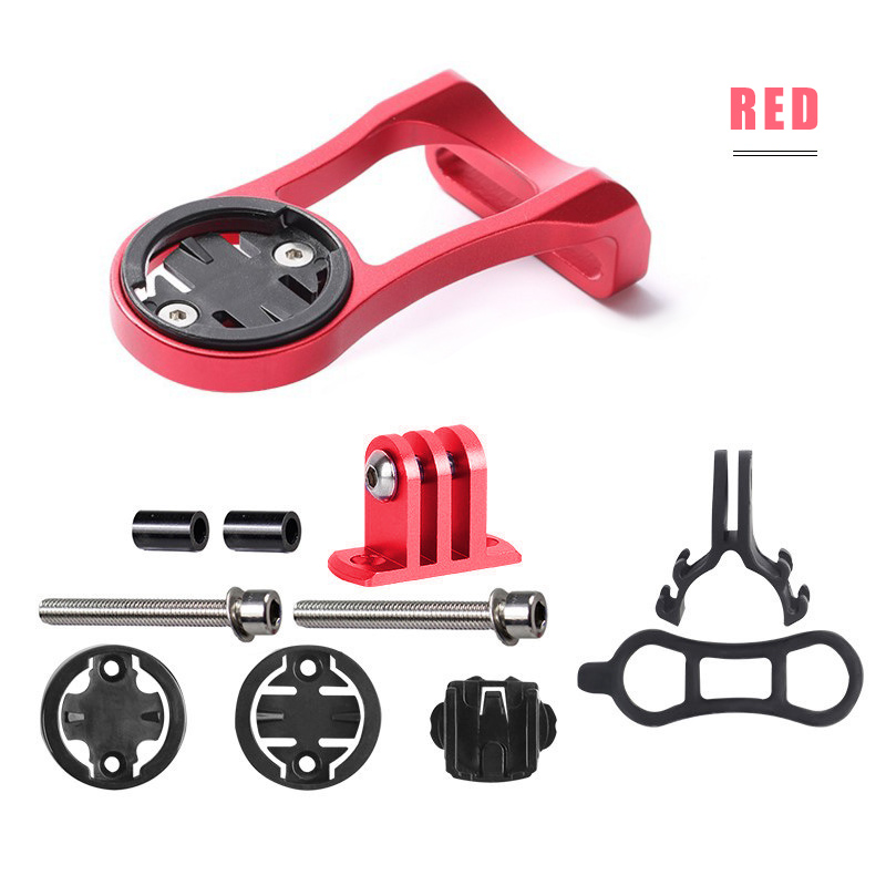 Cámara de montaje de ordenador para vástago de bicicleta 2025, para Garmin Bryton GPS GoPro, cámara deportiva, soporte para linterna, ritmo cardíaco, bicicleta de carretera MTB: Rojo
