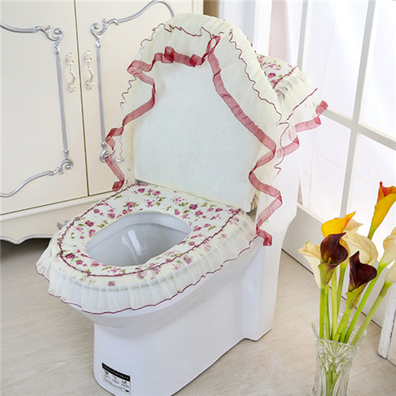 3 stk/sæt blonde toiletsædebetræk u-formet overfrakke boligindretning badeværelse toiletmåtter badeværelsesdekoration