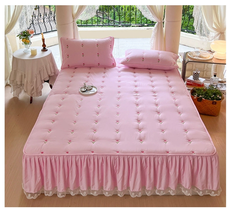 red Bedsheet single piece cotton cartoon cotton bed sheet anti slip printed cartoon bedsheet