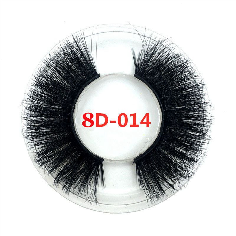 1 Pair 25mm Lashes 6D Faux Mink Hair False Eyelashes Fluffy Wispies Dramatic Long Lashes Handmade Eyelashes Eye Makeup Tool: 8D014