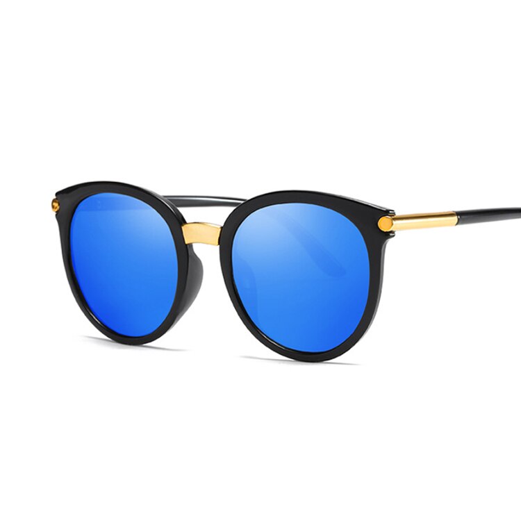 Cat eye solbriller kvinder luksus mærke vintage solbriller kvinde briller til leopard gafas de sol  uv400: Blå