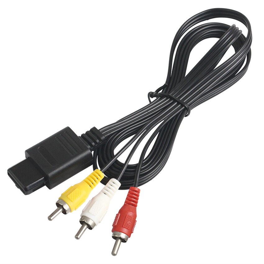10pcs 1.8M 6FT AV TV RCA Video Cord Cable for Game Cube/for SNES GameCube/for N64 64 Game Cable Lowest Price