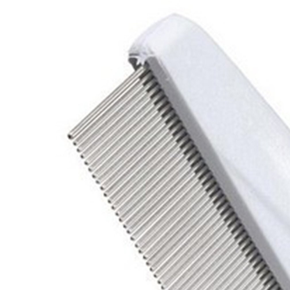 Gran comodidad cabeza piojos peine de Metal cabeza de lienoide peine de Piojos de dientes finos de huida con mango para niños herramienta de mascotas