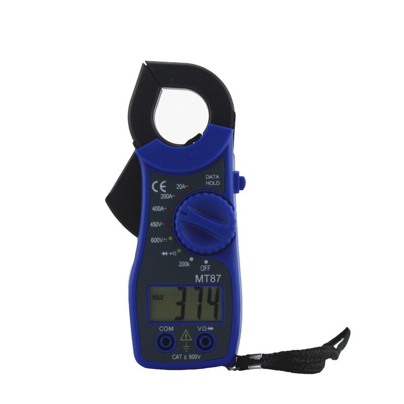 Digital multimeter tester voltmeter måling af strømmodstand temperaturmåler ac / dc amperemeter test bly probe test multimeter: Mt87 blå