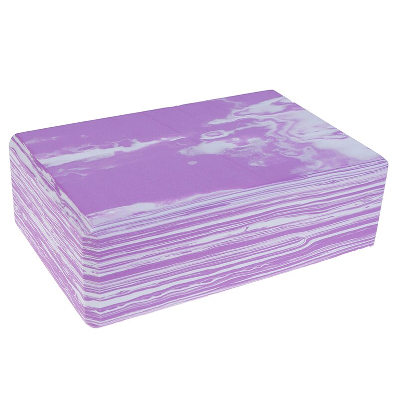 Hoge dichtheid eva camouflage yoga baksteen antislip anti-stress oefening fitness yoga blok pilates beginner 23cm * 15cm * 7.5cm: Paars