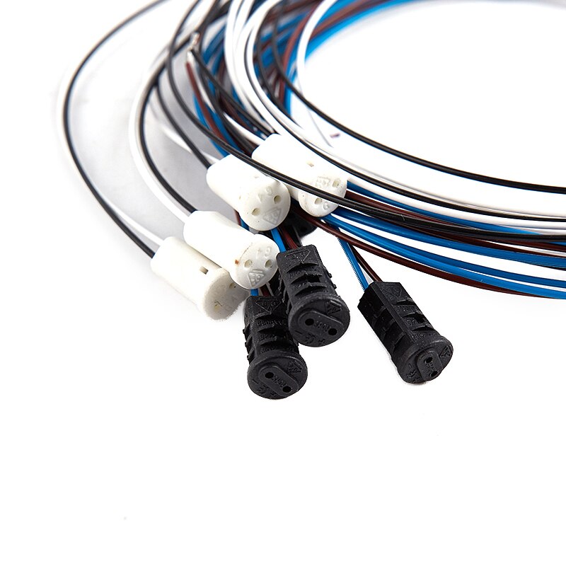 2/5pcs 50/80cm Ceramics Lamp Holder Socket G4 Led Bulb Plug 111V~240V Lighting Accessory