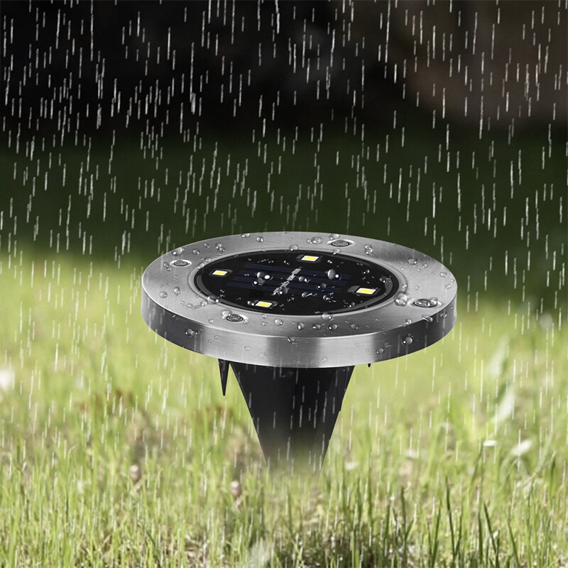 4pcs/lot 2led/4led/8led Circular Solar Lawn Lights Outdoor waterproof underground Lights Solar Lawn Lights for garden