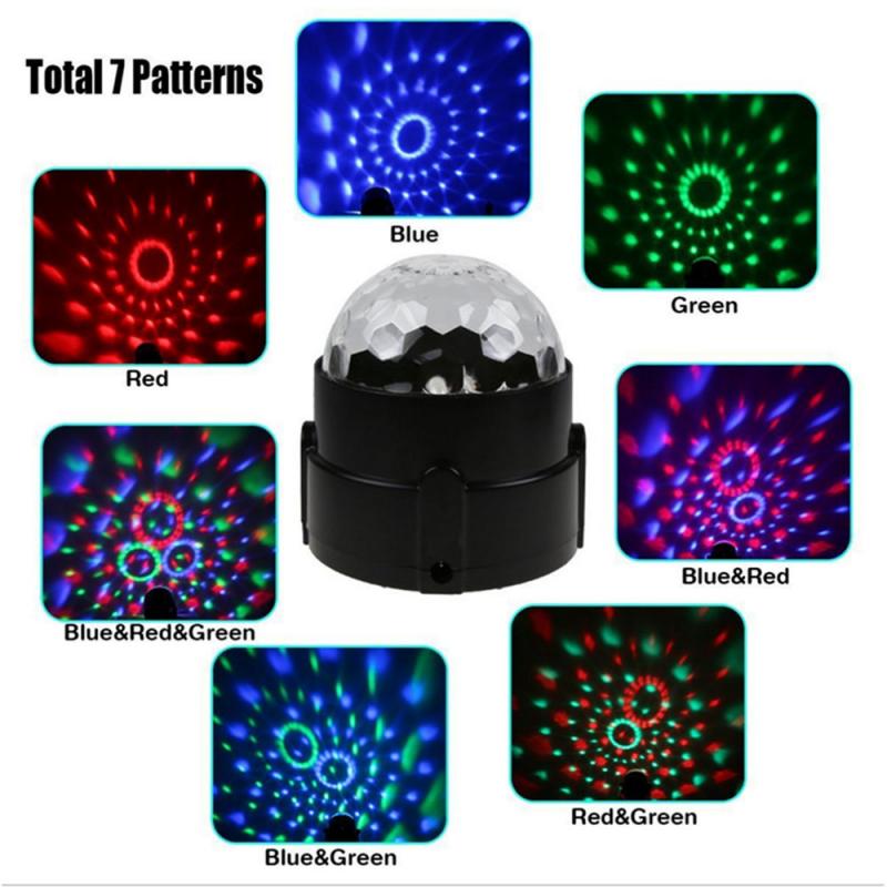 Mini Sound Activated Roterende Disco Ball Dj Verlichting Party Licht Rgb Led Podium Verlichting Voor Kerst Bruiloft Auto Thuis Party licht