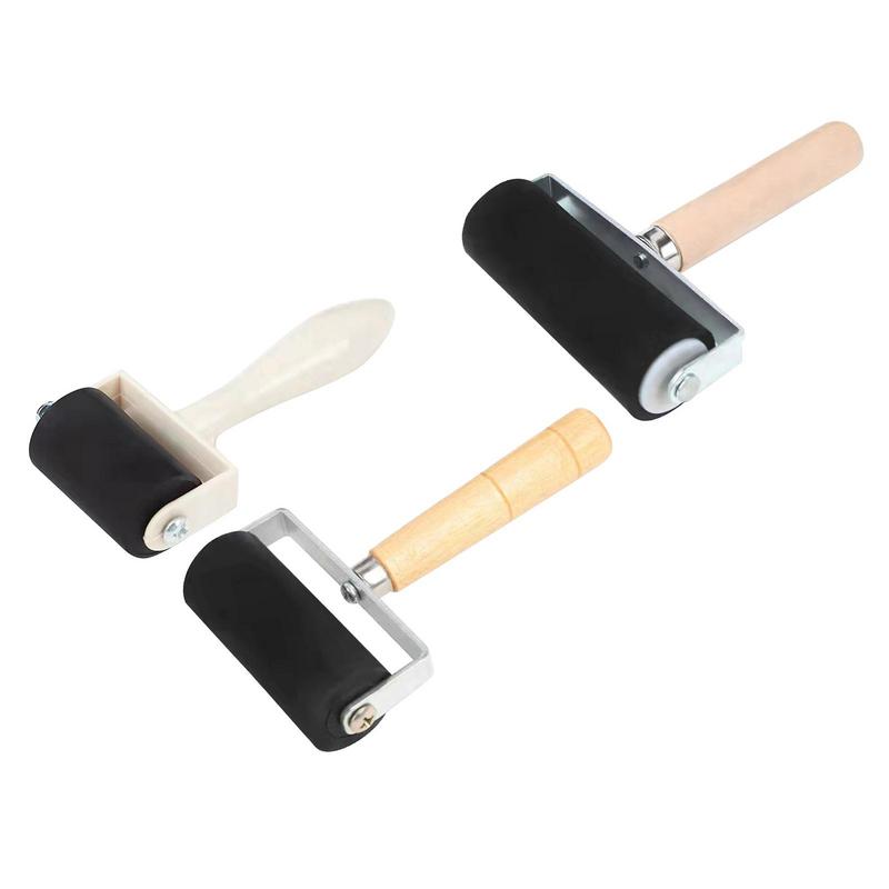 3 Size Rubber Roller Brayer Ink Painting Printmaking Roller Art Stamping Tool Paint Roller Art Craft Tool Paint