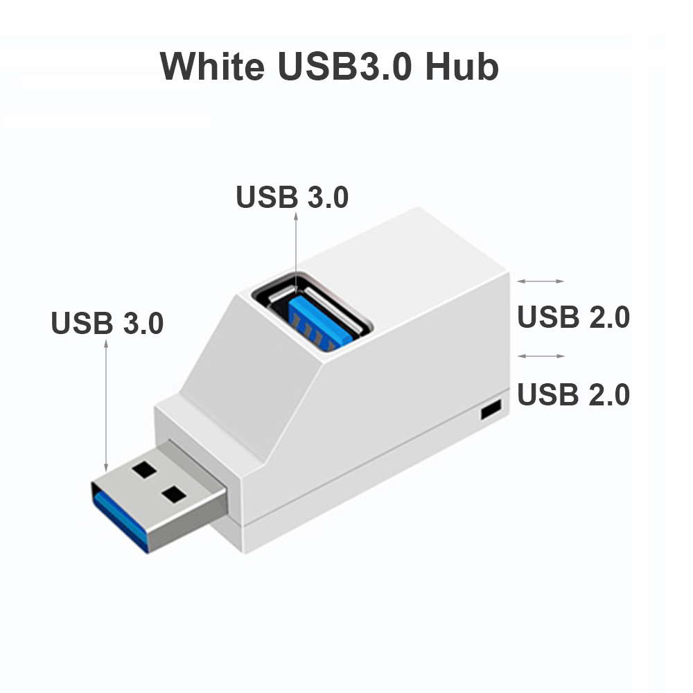 Przedłużacz USB 3.0 HUB Mini Splitter Box 1 do 3 portów Szybki USB 2.0 do PC Laptop U Disk Card Reader: orange