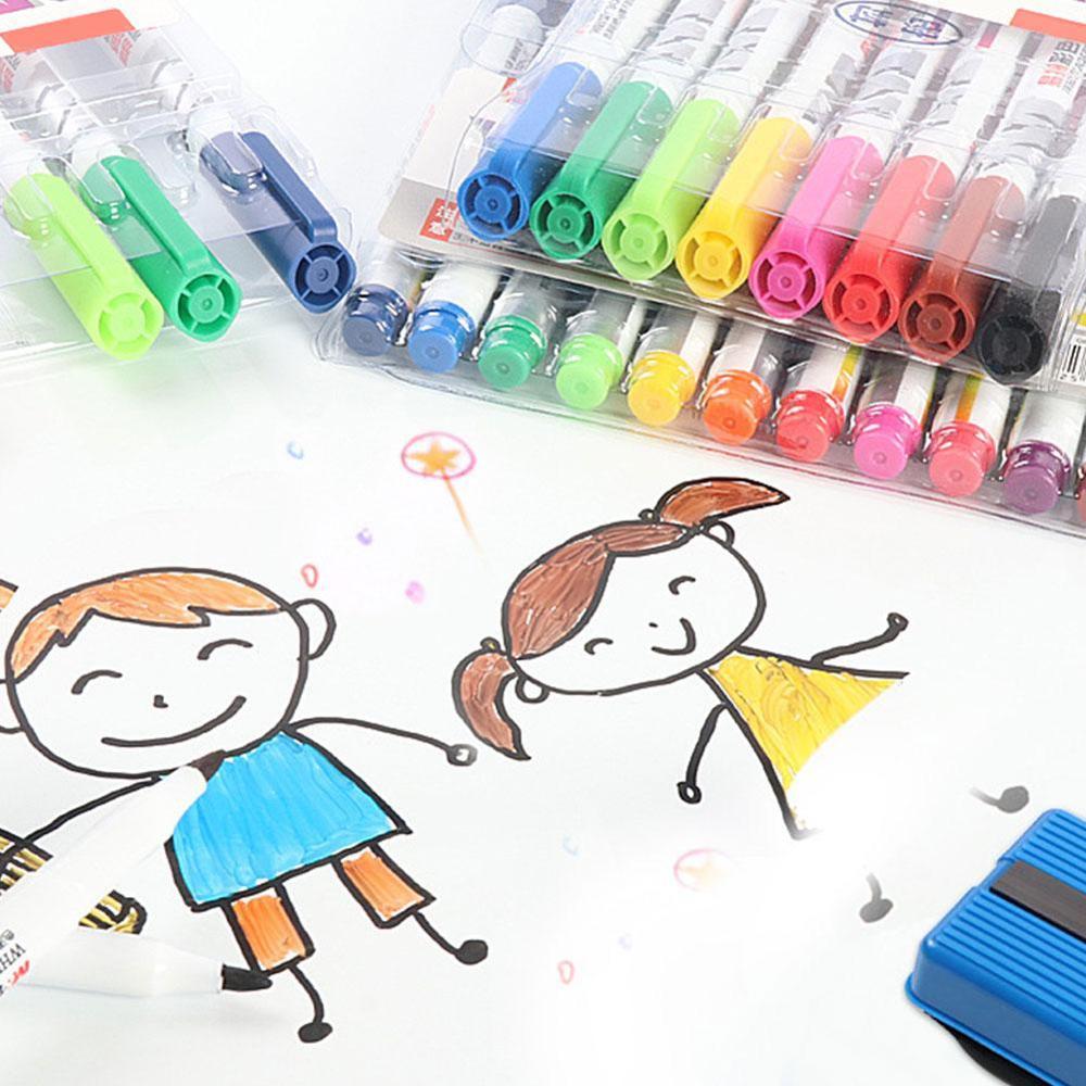 Kleur Whiteboard Markers Waterbasis Uitwisbare Marker Pen Nontoxic Schrijven En Tekenen Leren Pen Voor Kinderen