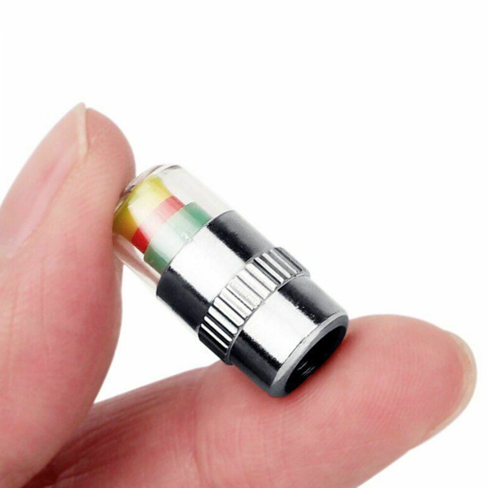 4pcs Car Tire Pressure Gauge Indicator Alert Monitoring Valve Cap Sensor Tire Pressure Indicator External Valve Detection Cap