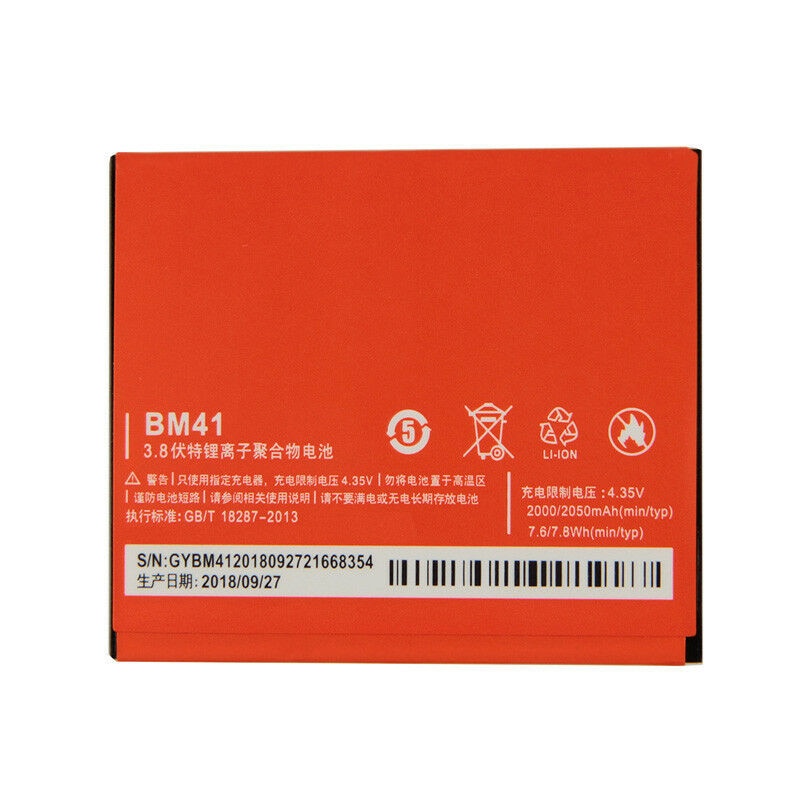 Dinto 2000/2050mAh Vervanging Smart Telefoon Li-Ion Batterij BM41 BM 41 Batterijen voor Xiaomi Redmi 1S Mi2a hongmi 1S
