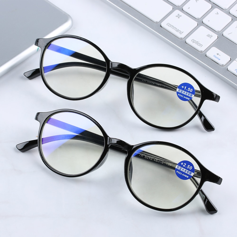 Unisex Classic Leesbril Anti Blauw Stralen Presbyopie Brillen Antifatigue Computer Brillen Met Sterkte + 1.00 ~ + 4.00