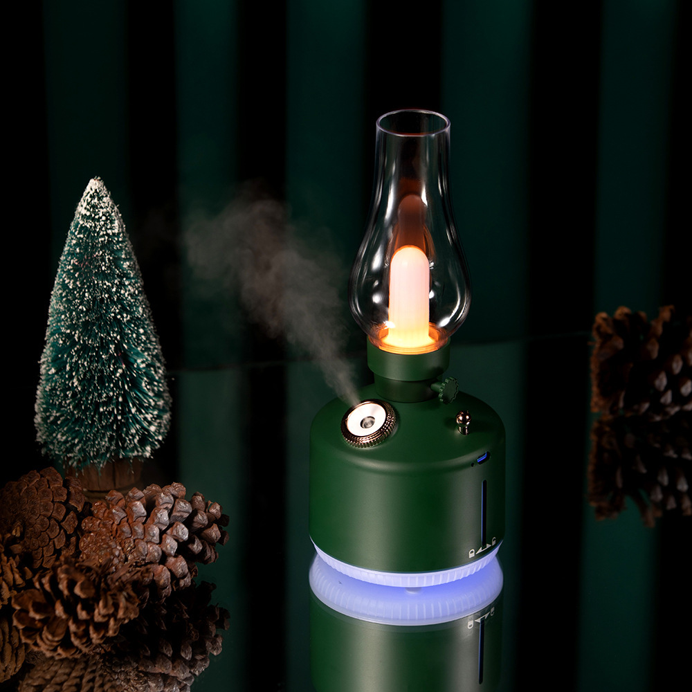 Bærbar aroma diffusor simulering flamme usb ultralyd luftfukter hjemmekontor luftfukter aromaterapi flamme lampe diffusor: Oransje