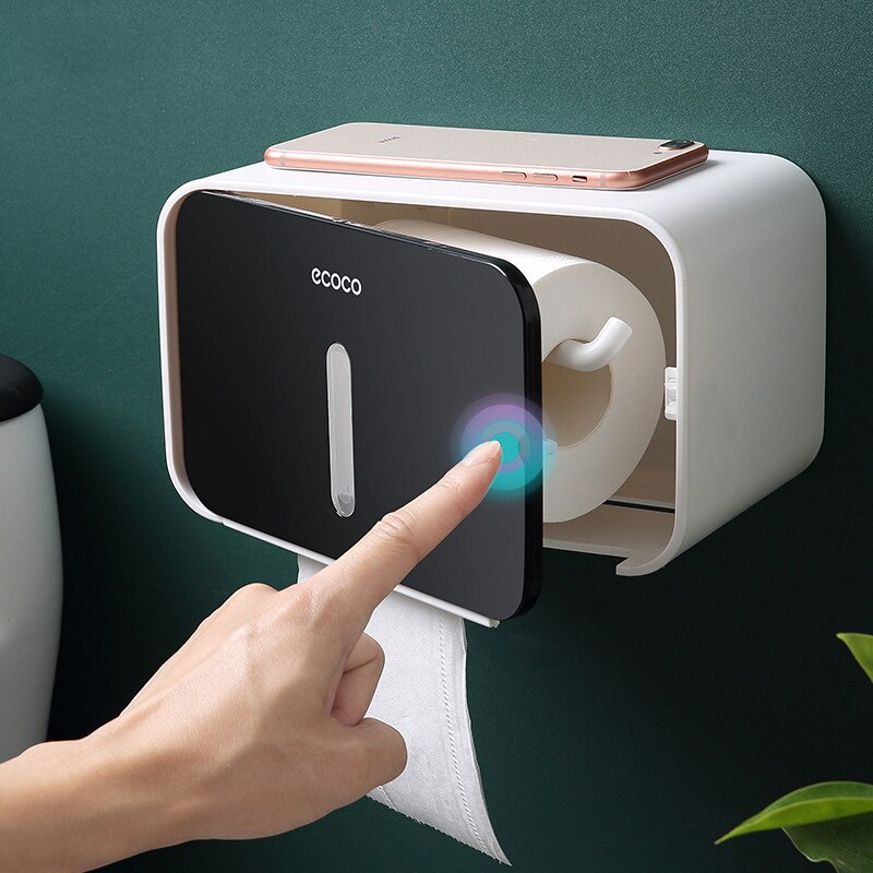 ECOCO Tissue Box Wall Mounted Paper Roll Holder Kitchen Paper Dispenser For Hotel Toilet Paper Dispenser Bathroom Accessories