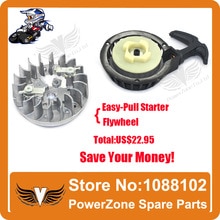Aluminium dragstart med svänghjul lätt att dra passform 47cc 49cc 2 stoke mini smutsficka pit bike moto atv quad