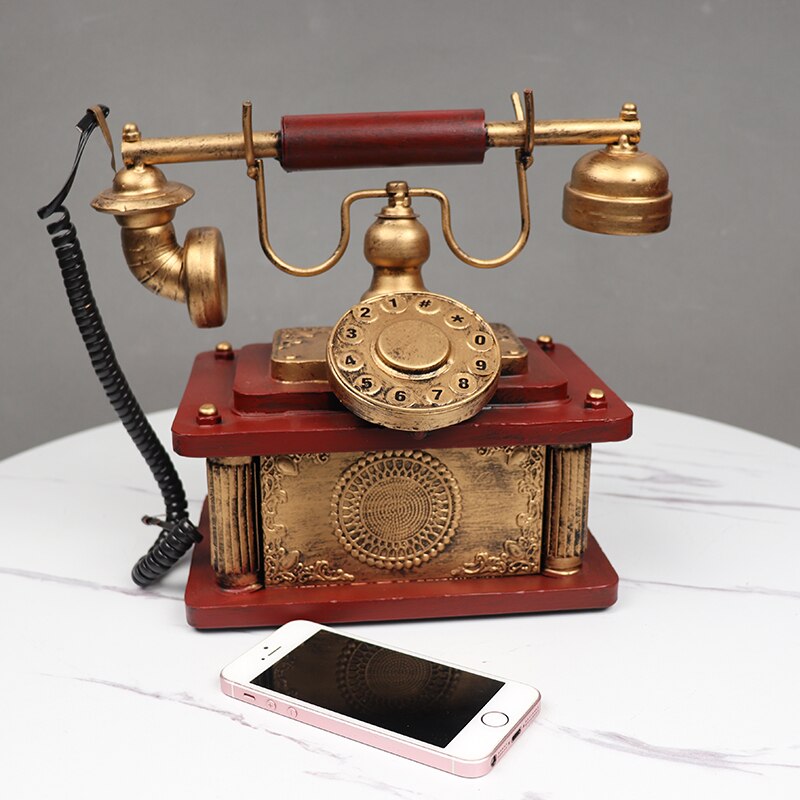 Creativiteit Telefoon Vaste Model Ornament Artcraft Collection Retro Decor Office Kamer Huis Bar Club Pub Decoratie