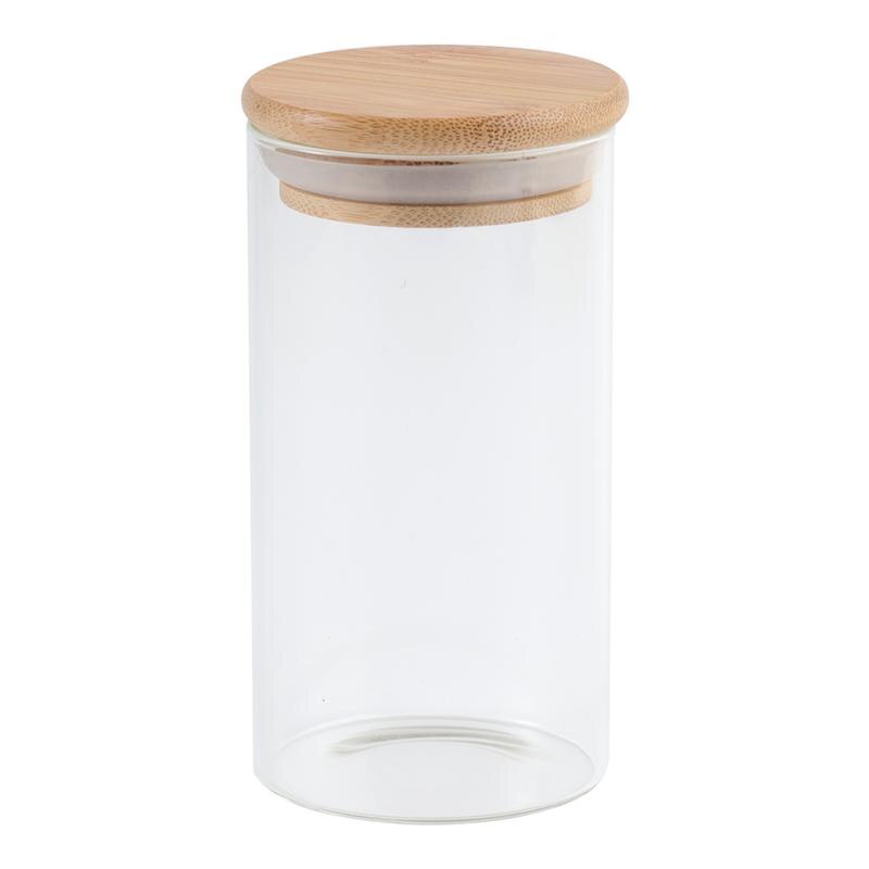 Klar glasskrukke forseglet beholder matoppbevaringsbeholder til løs te kaffebønne sukker salt: 250ml