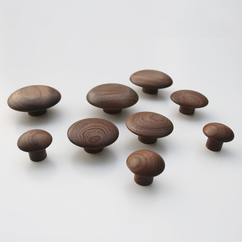 Walnoot Ronde Vorm Kleerhanger Muur Gemonteerde Kapstok Decoratieve Sleutelhouder Hoed Sjaal Handtas Opslag Hanger Badkamer Rack