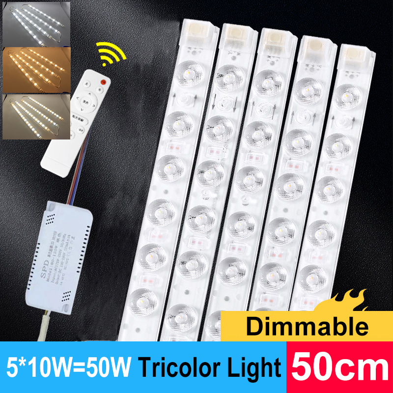 LED Module 220V Ceiling Light LED Module Light Bar 40cm 50cm Energy saving Replacement LED For Living Room Bedroom Ceiling Light: light yellow