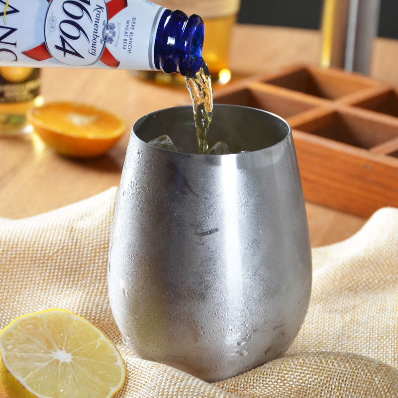 Rustfrit stål krus metal rejse krus tumbler pint briller kopper udendørs camping drikker kaffe te øl