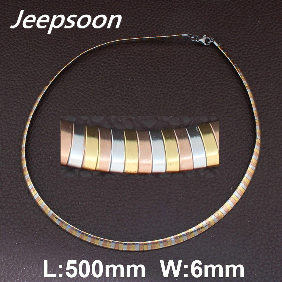 6MM Accessories Stainless Steel Jewelry 400mm and 450mm Long Torques Necklaces for women NBJGACFG