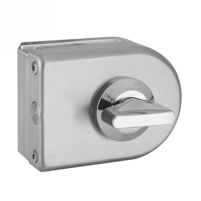Edelstahl Glas Türschloss Mit Aluminium Legierung Inneren Kern Für 10 ~ 12mm Dicke Rahmenlose Gehärtetem glas Tür