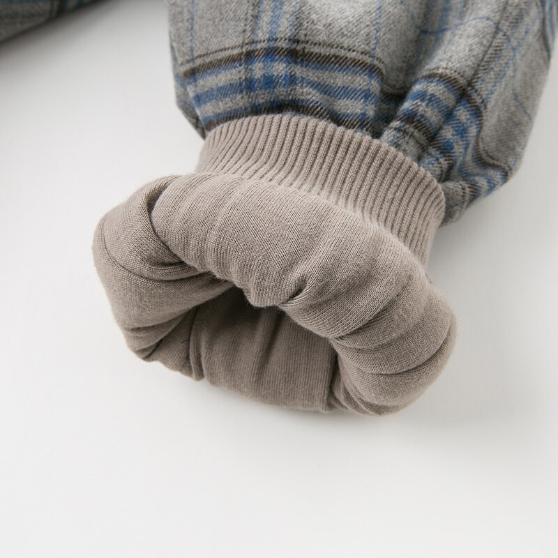Db12318 dave bella talvi unisex housut vauvan ruudullinen topatut housut lasten housut