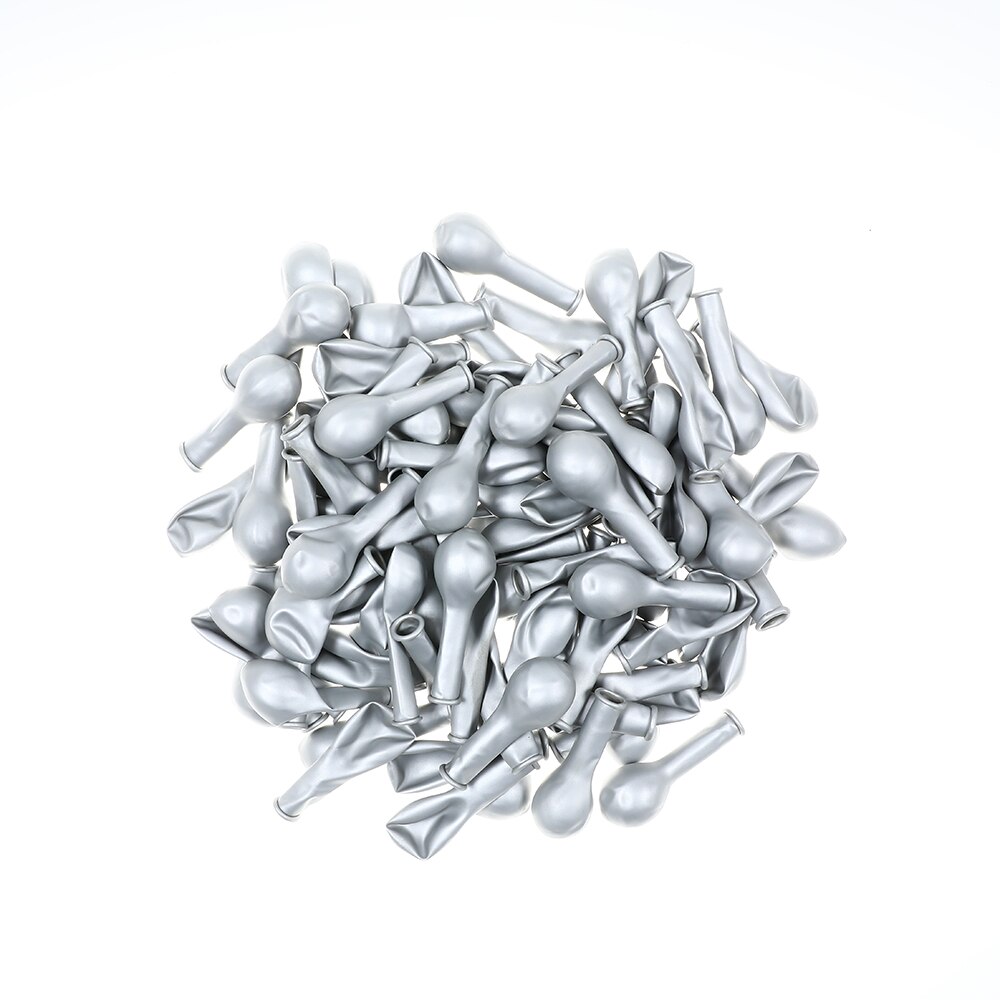 50 Stuks 5/10 Inch Metalen Latex Ballonnen Pearl Chrome Metallic Helium Globos Opblaasbare Lucht Ballen Bruiloft Verjaardag Party Decoraties: silver / 5 inch