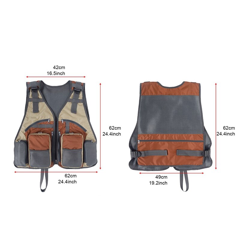 Verstelbare Vliegvissen Vest Outdoor Forel Packs Mesh Vissen Vest Visgerei Zak Jas Kleding Fotografie Director's Vest