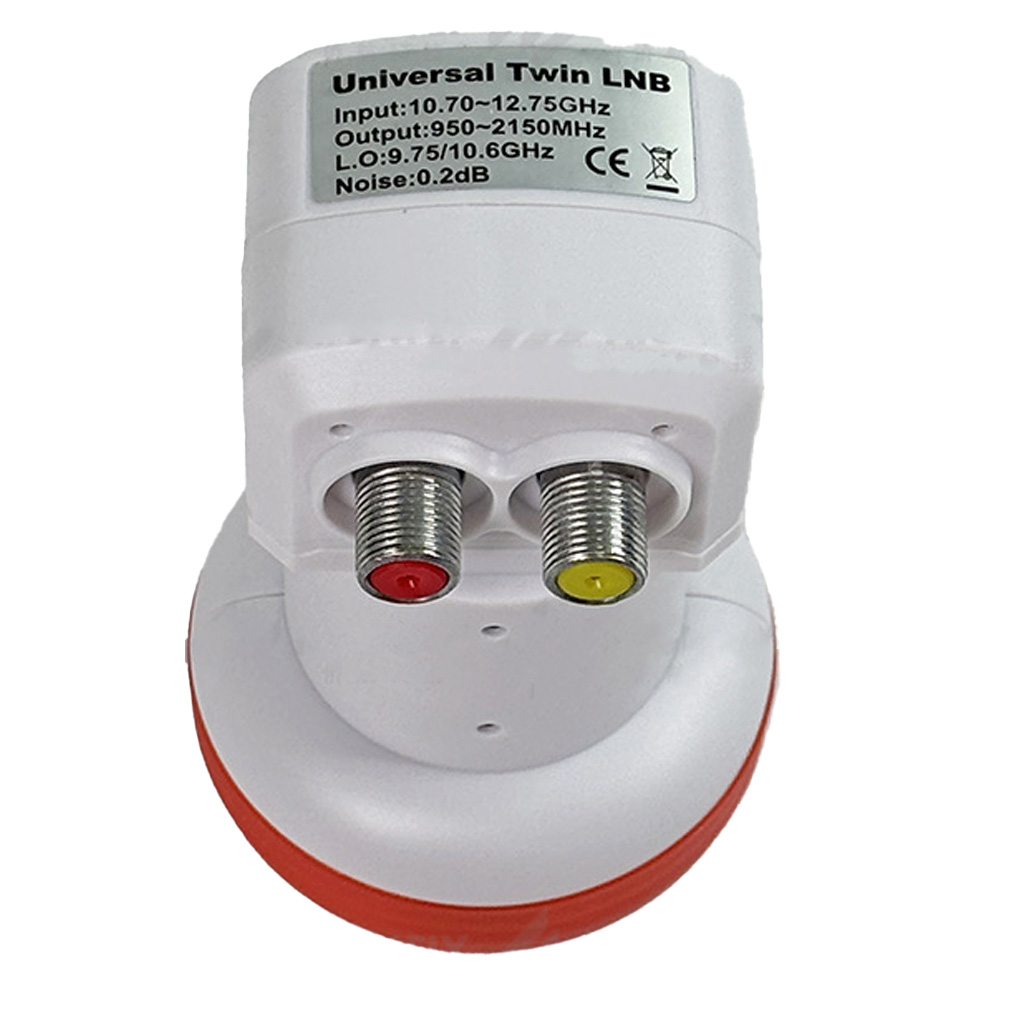 Melhor Sinal Digital Universal KU Band Double LNB 9,75/10,6 GHz Polarização Linear Alto Ganho Baixo Ruído Receptor de Antena Parabólica Atacado
