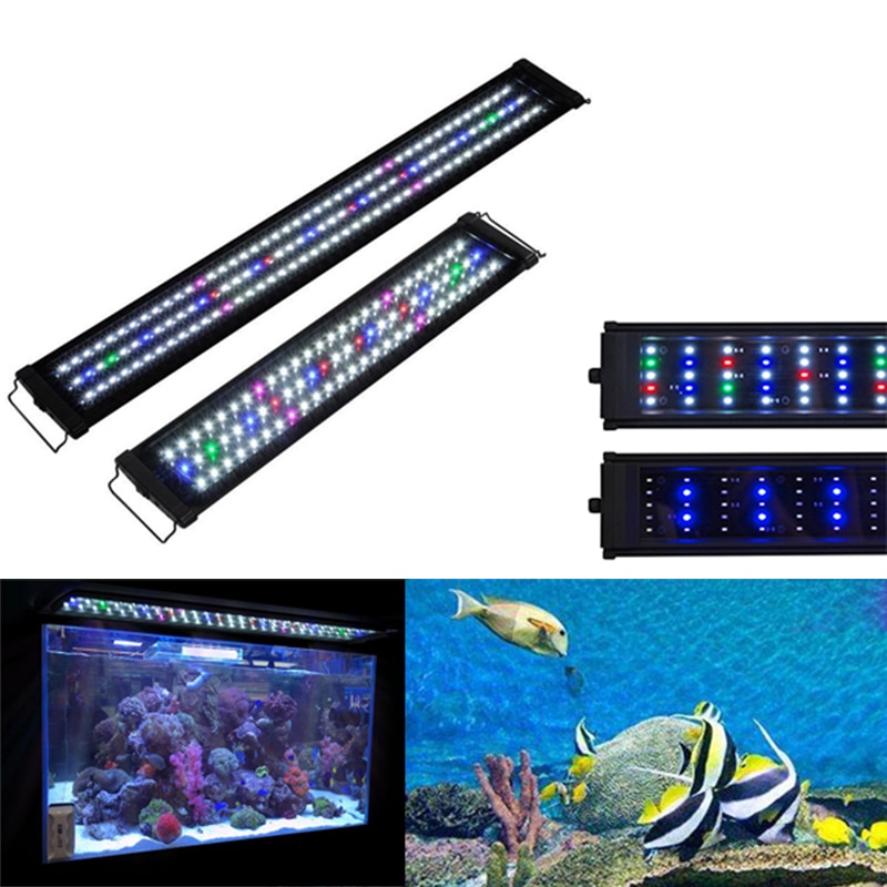 30cm-40cm led akvarium lys eu us stik multi-farve fuldspektrum ferskvands akvarium plante bar lampe marine belysning