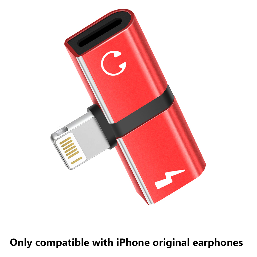 2 In 1 Splitter Adapter Headphone For iPhone 13 12 Pro X XS Adaptador Charging USB Adapter Audio Charger Dispenser Accessories: Type 2