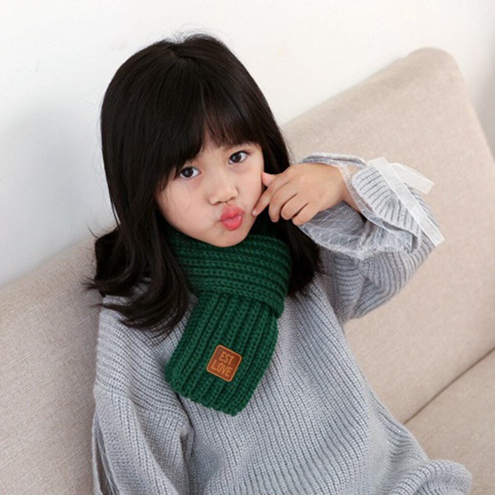 Bufanda tejida de invierno para niños y niñas, bufanda para bebés con pompón y cuello cálido, bufandas tejidas con cuello de lana