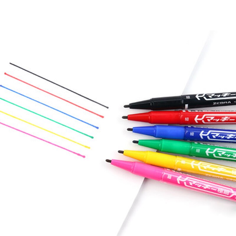 12 pièces Zèbre Huileuse Petite bicéphale Marqueur Stylo MO-120-MC à séchage Rapide Stylo N'est Pas de Décoloration, et Non toxique