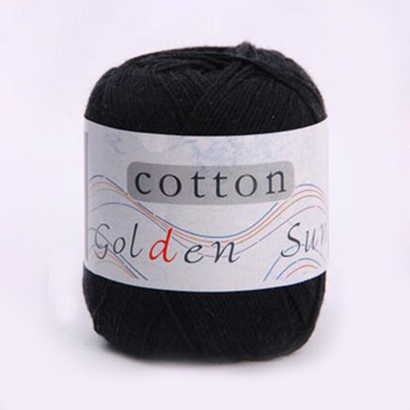 100% 50g/Roll Hand-knitted Cashmere Yarn for hand knitting baby wool hand-knitted Soft hand knitting: Black