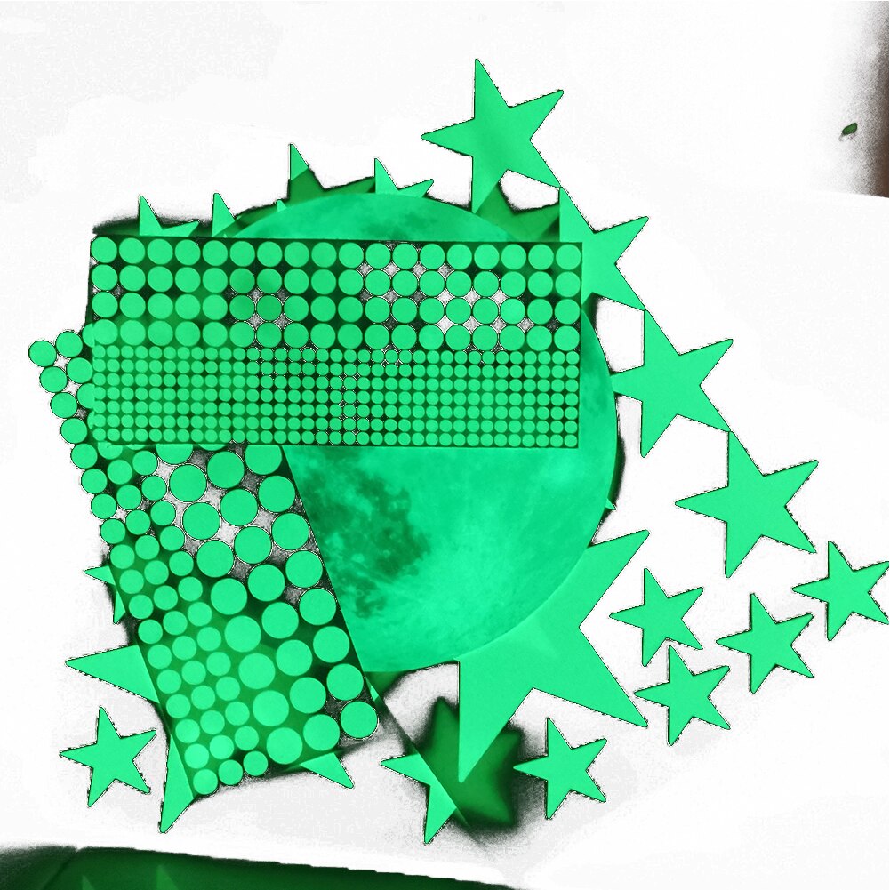 100 Stück Leuchtende Sterne Für Decke & Wand – Fluoreszierend, Rückstandsfrei, Für Kinderzimmer & Deko