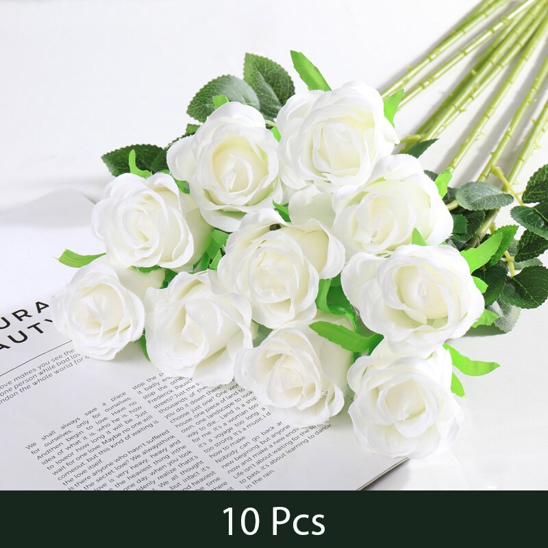 10 Pcs Rose Artificielle Flower Silk Rose Flower 50cm High Wedding Flowers Decoration Luxury Home Decor Valentine Day: SMTMG001