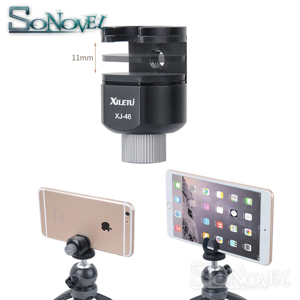 Xiletu xj -46 mini mobiltelefon klip aluminiumslegering universal holder til holder til mobil ipad iphone selfie mount