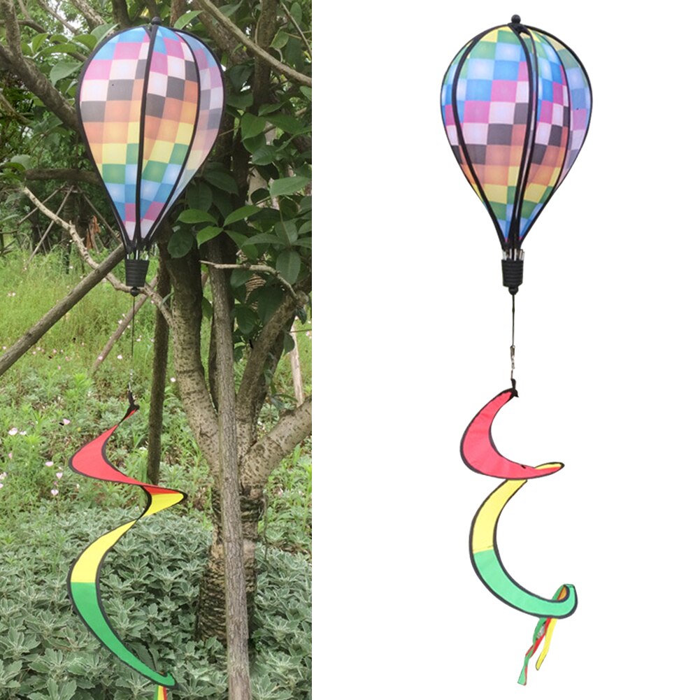 Bunte Netz Windsack Heißer Luft Ballon Wind Spinner Garten Hof Ich bin Freien Dekor Y98D