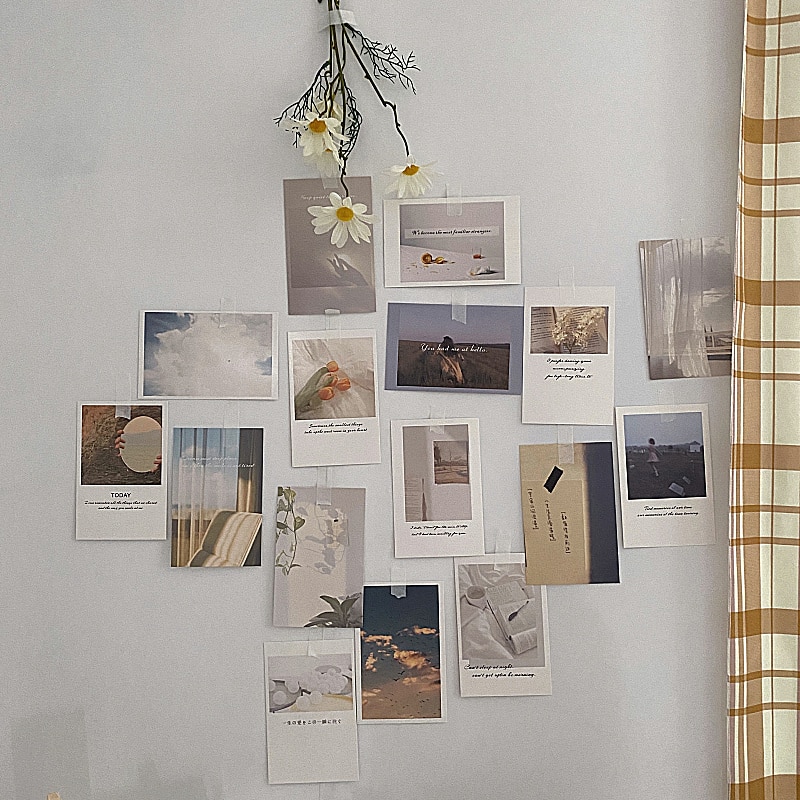 Korealainen ins valokuva koristelu korttisetti 30 arkkia taidevalokuvaus rekvisiitta yhteissijoitus postikortti tee itse huone seinätarra väritulostus