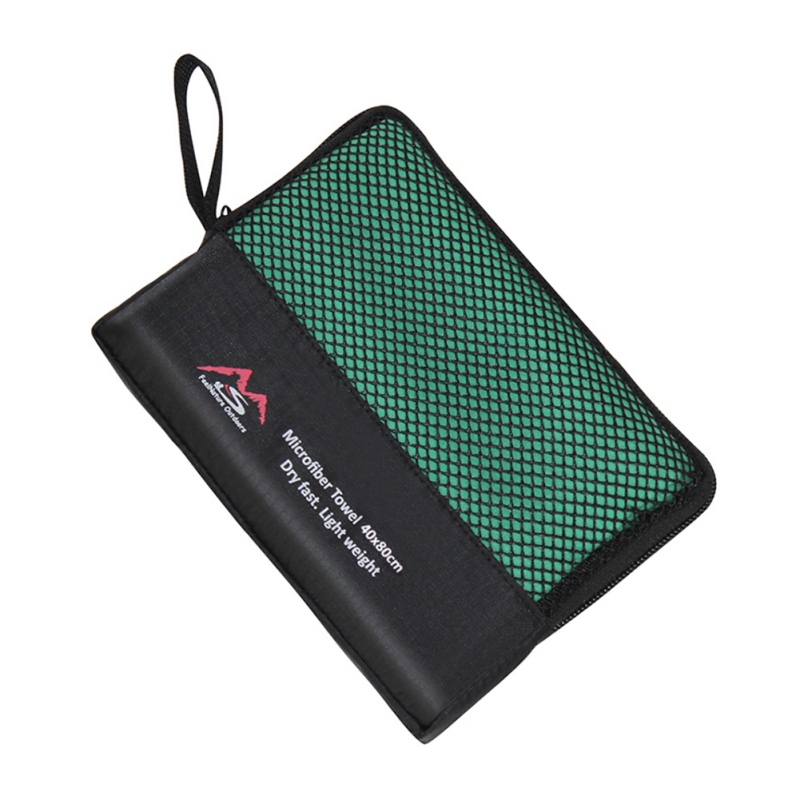 Ultralight Compatto Rapida Asciugatura Asciugamani Campeggio Compatto Nuoto Asciugamani Mano Viso in Microfibra Antibatterico Viaggi trekking: verde-S