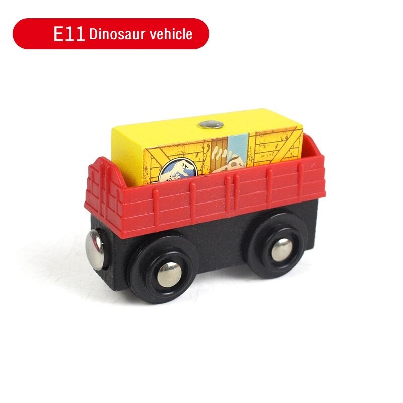 Treno magnetico in legno giocattolo per bambini giocattolo James Anime locomotiva giocattoli per auto treno in legno veicoli ferroviari regali di compleanno per bambini: E11