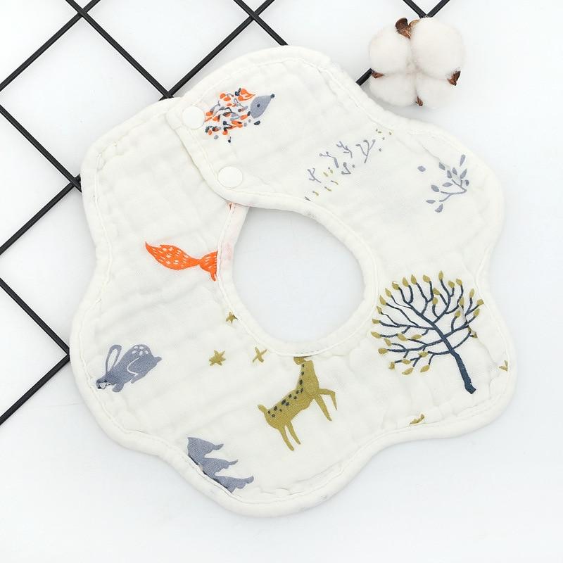 Slabbers 360 Graden Roterende Katoen Slabbetjes Cartoon Print Speeksel Handdoek Gaas Mousseline Katoen Bandana Slabbetjes Jongens Meisjes Voeden Schort: 19