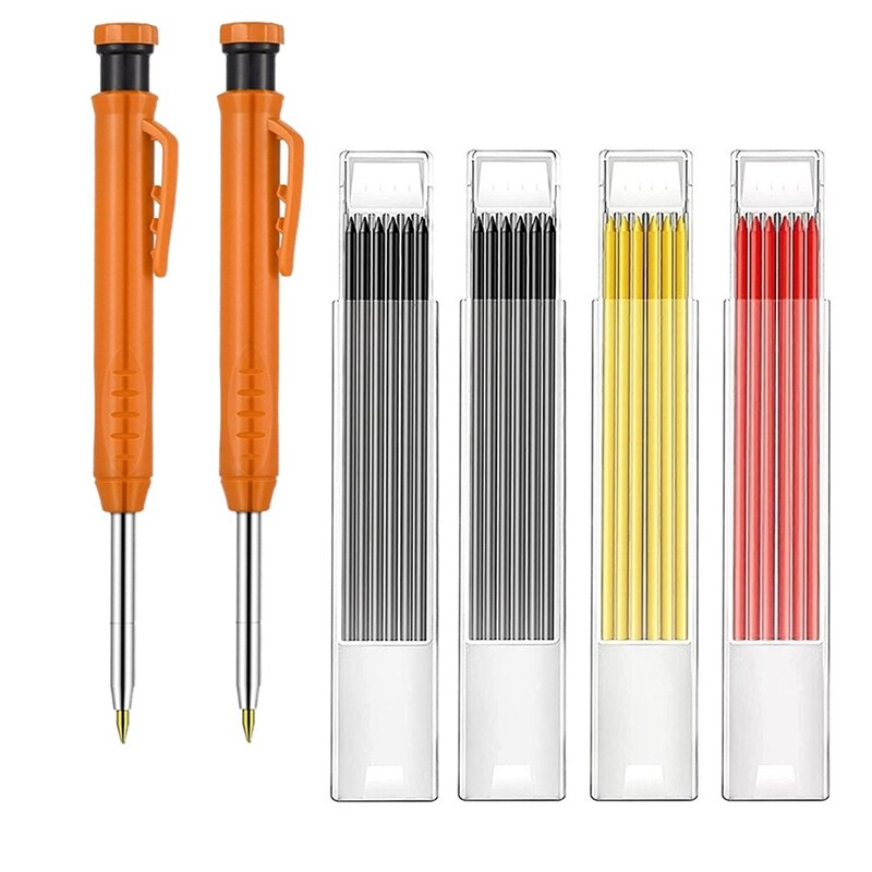 Effen Timmerman Potloden 2 Timmerman Potloden 24 Vulpotlood Refill Bouw Houtbewerking Marker Voor Architect: Red