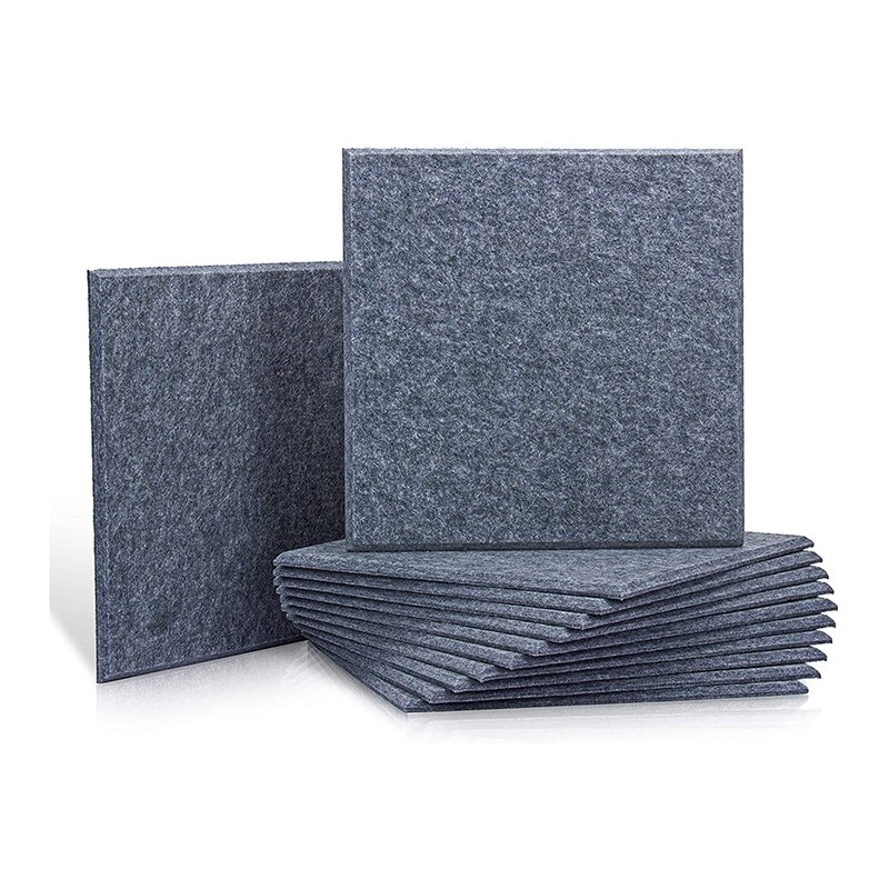 12 Pcs Acoustic Absorption Panels,Beveled Ceramic Tiles for Sound Insulation,Suitable for Homes and Offices,30X30X0.9cm: Default Title