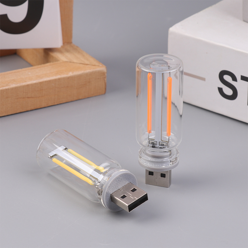 Retro usb led-glødepære med touch-dæmpning 5v retro led-pære med edison-funktion natlampe camping glødepære dekorativ led-belysning