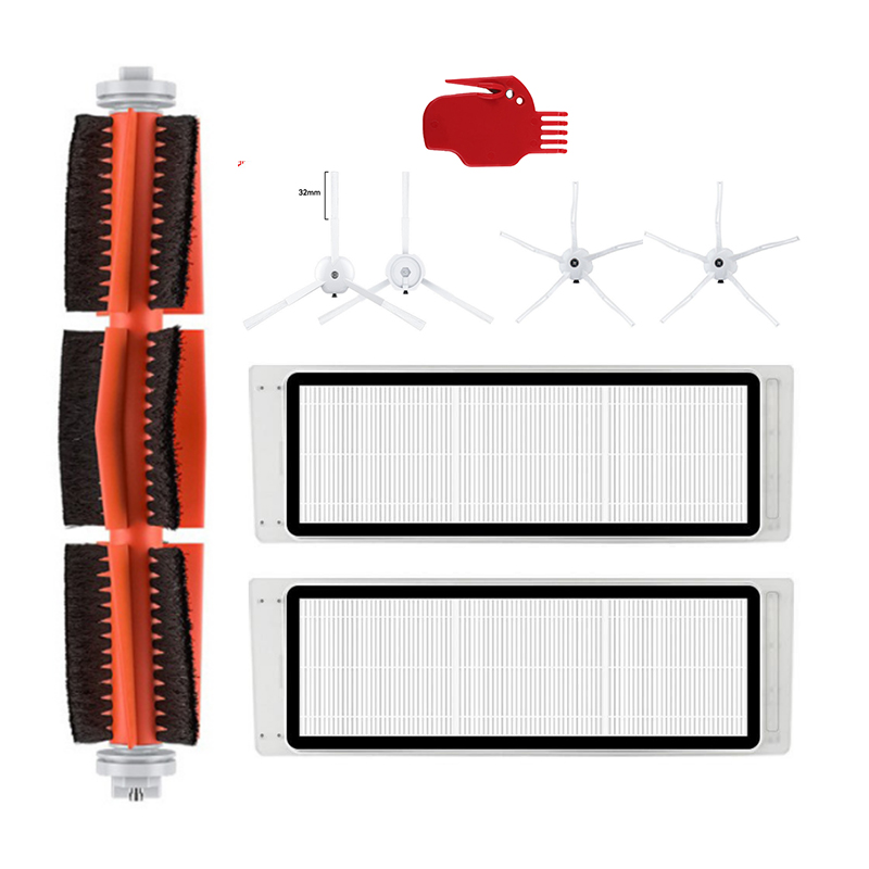 Spazzola laterale principale per Xiaomi Mi robot 1/ 1S SDJQR01RR SDJQR03RR RoboeockT6/T7/S5 aspirapolvere accessori Hepa polvere scatola: Kaki scuro