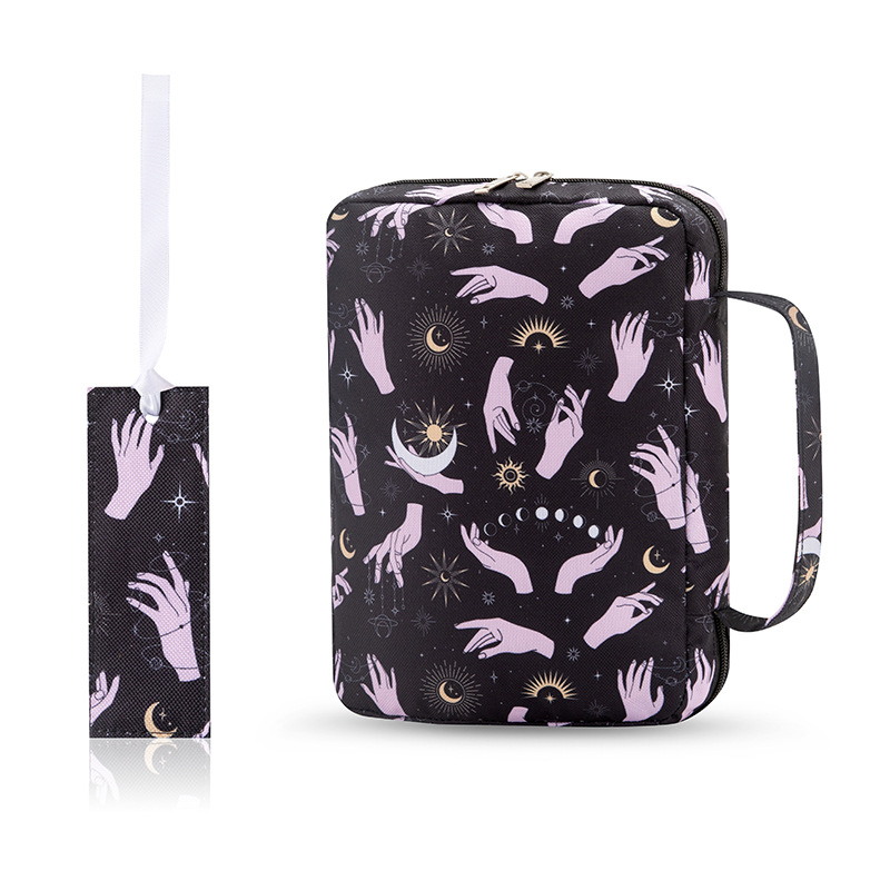 Bible Cover Case Floral Bible Cover Bag for Women, Stylish Functional Portable Bible Carrying Case Pockets Zipper Study: NUDE